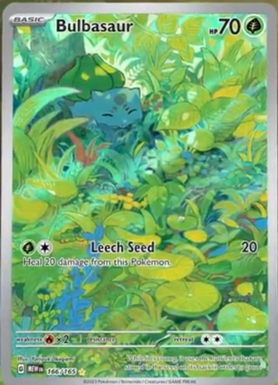 English Bulbasaur Illustration Rare, Venusaur ex, and Ivysaur Revealed